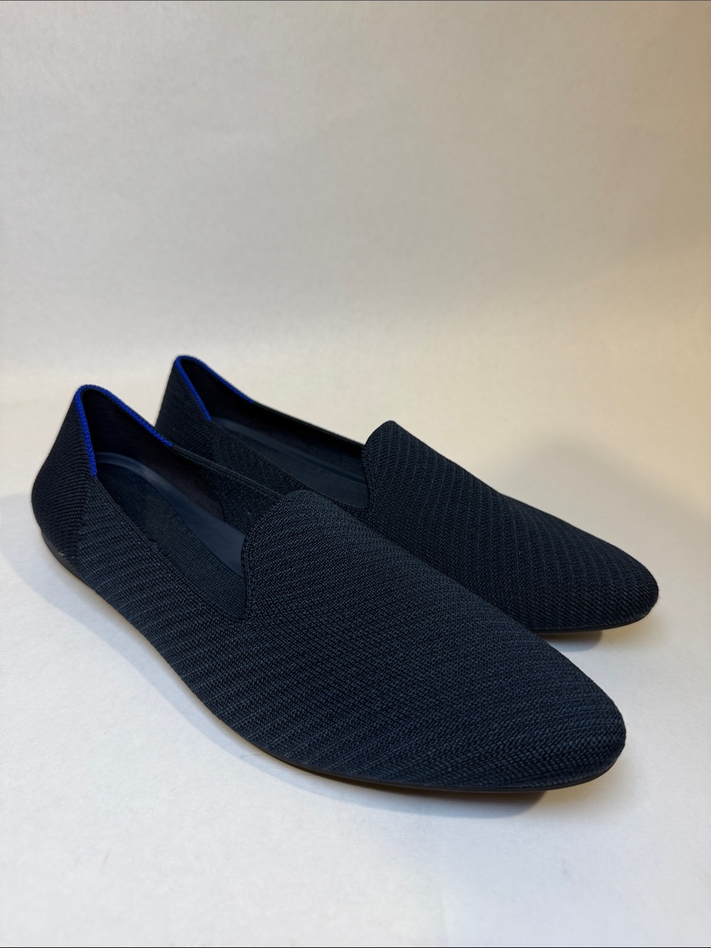 Rothy’s The Almond Loafer Navy Twill Slip On Shoe Size 10 - Picture 2 of 10